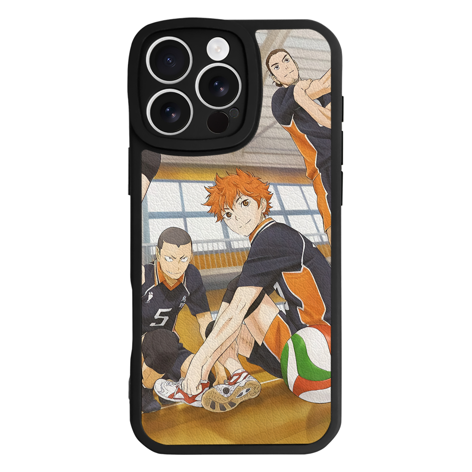 （画像用） ハイキュー!! Haikyu!! 【iPhone 16シリーズ対応】シリコンスマホケース（レザー調） 材質：シリコン
